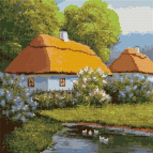 Алмазний живопис Santi Хутір 40х40 см (954716)