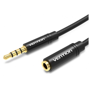 Кабель 3.5 мм -3.5 мм Vention Audio 3.5 mm M - 3.5 mm F 3 m Black (BHBBI)
