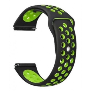 Ремінець для смарт-годинника BeCover Nike Style for Samsung Galaxy Watch/Active/Active 2/Watch 3/Gear S2 Classic/Gear Sport Black-Green (705694)