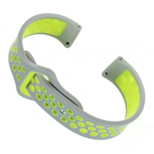 Ремінець для смарт-годинника Elica Nike Style for Xiaomi Amazfit Bip/Bip Lite/Bip S Lite/GTR 42mm/GTS/TicWatch S2/TicWatch E Grey-Green (705708)