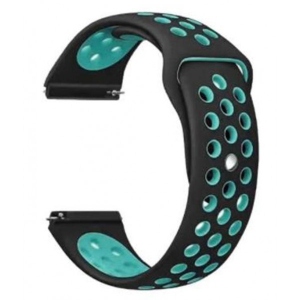 Ремінець для смарт-годинника BeCover Nike Style for Samsung Galaxy Watch/Active/Active 2/Watch 3/Gear S2 Classic/Gear Sport Black-Blue (705692) ціна