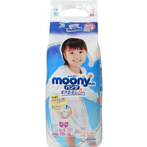 Одноразові підгузки-трусики Moony Girls XXL 13-28 кг 26 шт. (4903111211654)