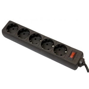Мережевий фільтр Defender ES 5 розеток, 3 м Black (99485)