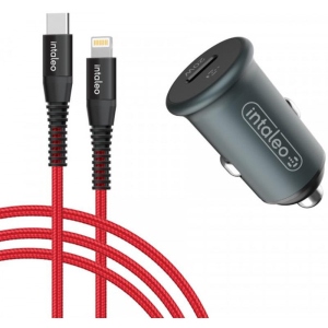 Автомобільний зарядний пристрій Intaleo CCGQPD120L (USB, 3A) Grey + кабель Lightning (1283126509964) офіційний сайт
