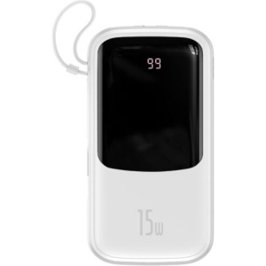 Батарея мобільна Baseus Qpow 20000mAh 15W Display White (PPQD-G02)