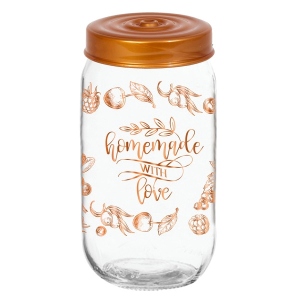 Ємність для сипучих Herevin Decorated Jam Jar-Homemade With Love 1 л (171541-072)