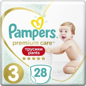 Одноразові підгузки-трусики Pampers Premium Care Pants Размер 3 Midi (6-11 кг), 28 шт. (81670010)