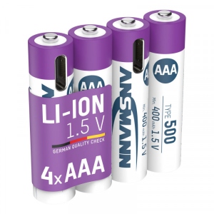 Акумулятор тип AAA Ansmann AAA 1,5 V / 500 mAh 4 шт. (1311-0028)