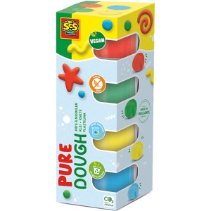 Маса для ліплення Ses Creative серії Feel good dough – КОЛОРИТ (4 кольори, у пластикових баночках) (00511S)