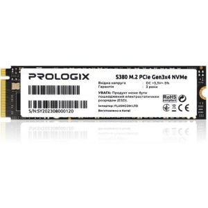 SSD-накопичувач внутрішній ProLogix S380 256GB M.2 2280 PCIe 3.0 x4 NVMe TLC (PRO256GS380)
