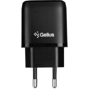 порівняти ціни на Мережевий зарядний пристрій Gelius Pro X-Duo GP-HC014 USB+Type-C QC3.0/PD20W Black (85182)