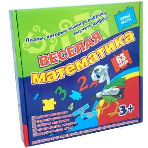 Пазли картонні (3-4 роки) Strateg Весела математика рус (00312)