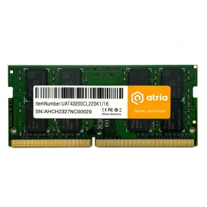 Память DDR ATRIA SO-DIMM DDR4 16/3200 (UAT43200CL22SK1/16)
