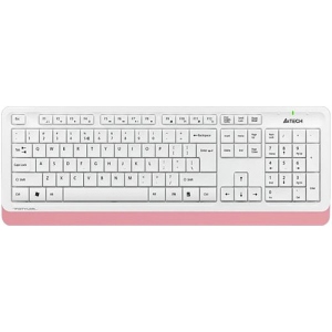 Клавіатура дротова A4tech Fstyler Sleek MMedia Comfort USB FK10 White/Pink (US+Ukrainian+Russian)