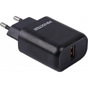 Мережевий зарядний пристрій Maxxter 1 USB + Кабель USB-A to Micro-USB Quick Charge 3.0 (WC-QC-AtM-01)