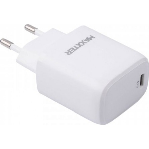 Мережевий зарядний пристрій Maxxter 1 USB-C + Кабель Type-C to Lighting Power Delivery 20W (WC-PD-CtL-01)
