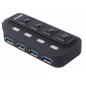 Хаб USB Maxxter USB 2.0 Type-A 1 m Type-B (HU2A-4P-AC-02)