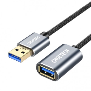 Кабель USB type A - USB type A Choetech USB 3.0, A-тато/А-мама 2m (XAA001-BK)