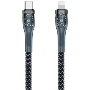 Кабель синхронізації даних Proda Azeada Lotto PD-B89CL Type-C to Lightning Pulsing Fast Charging 1,3 метри 27W з передачею даних до 480 Mb/s Black (PD-B89 (C-L)-BK)