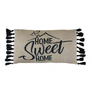 Подушка декоративна Прованс Home,sweet home сіра 30х45 см (023435)