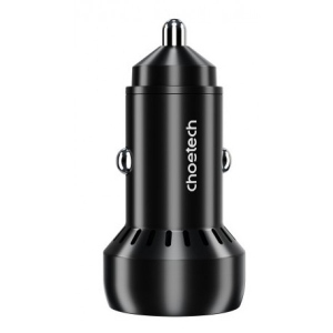 Автомобільний зарядний пристрій Choetech USB-C+USB-A (TC0014-BK)