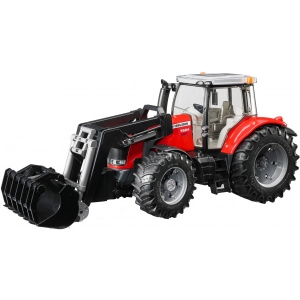 Наземна будівельна техніка BRUDER Трактор Massey Ferguson 7624 з переднім наватажувачем (41147)