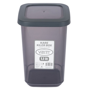 Ємність для сипучих VIOLET HOUSE 0310 Transparent Black 1.1 л