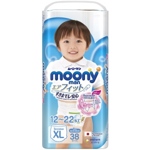 Одноразові підгузки-трусики Moony Boys XL 12-22 кг 38 шт. (4903111207671) в Києві