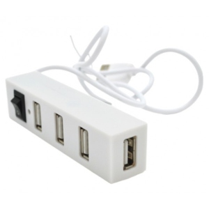 Хаб USB Voltronic 4хUSB2.0 White (YT-HUB4-W/05510)