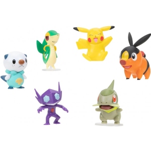 Набір ігрових фігурок Pokemon W6 - СЕБАЛАЙ, ЕКС'Ю, СНАЙВІ, ТЕПІГ, ОШАВОТТ, ПІКАЧУ (PKW3062)