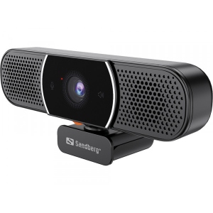 Веб-камера для комп'ютера Sandberg All-in-1 Webcam 2K HD Speaker Black (134-37)
