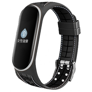 Ремінець для фітнес-браслету BeCover Lattice Style for Xiaomi Mi Smart Band 5 Gray (705161)