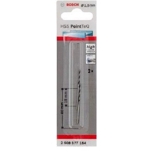 Свердло Bosch HSS-PointTeQ 1.5х18х40 мм 2 шт. (2.608.577.154)