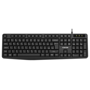 Клавіатура дротова Canyon KB-1 Water resistant ENG/UKR Black (CNE-CKEY01)