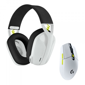 Гарнітура бездротова ігрова Logitech Wireless Gaming Combo G435SE/G305SE - Black/White/Lime (981-001162)
