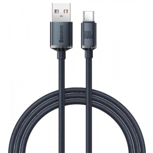 Кабель синхронізації даних Baseus Crystal Shine Series Fast Charging Data Cable USB to Type-C 100W 1.2m Black (CAJY000401)