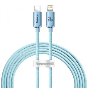 Кабель синхронізації даних Baseus Crystal Shine Series Fast Charging Data Cable Type-C to iP 20W 2m Sky Blue (CAJY001403)