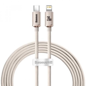 Кабель синхронізації даних Baseus Crystal Shine Series Fast Charging Data Cable Type-C to iP 20W 2m Pink (CAJY001404)