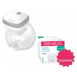 Електричний молоковідсмоктувач BabyOno SHELLY + Вкладки лактаційні COMFORT, 140шт/уп. у подарунок (1000А)