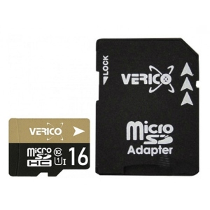 Карта пам'яті Verico MicroSDHC 16 GB UHS-I (Class 10) + SD adapter (1MCOV-MAH9G3-NN) ціна