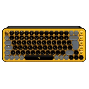 Клавіатура бездротова Logitech POP Keys Wireless Mechanical Keyboard With Emoji Keys Blast Yellow (920-010716) в інтернет-магазині