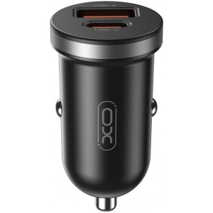 Автомобільний зарядний пристрій XO CC56 30W Mini Car Charger Type-C PD + USB-A (CC56_Black)