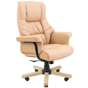 Крісло офісне Richman Конгрес Вуд M-2 Широкий (Anyfix Wide) Бежевий + Бук
