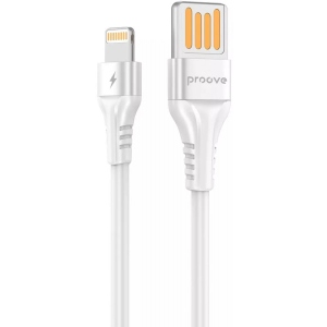 Кабель синхронізації даних Proove Double Way Silicone Lightning 2.4A 1m White (505060003)