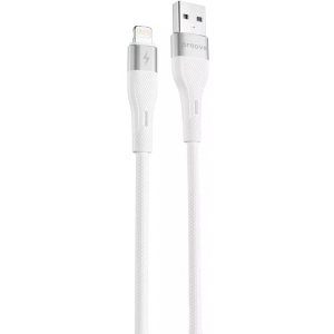 Кабель синхронізації даних Proove Light Silicone Lightning 2.4A 1m White (491930003)