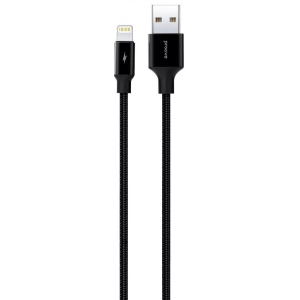 Кабель синхронізації даних Proove Light Weft Lightning 2.4A 1m Black (491870001) Київ