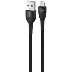 Кабель синхронізації даних Proove Weft Lightning 2.4A 1m Black (349200001) купити