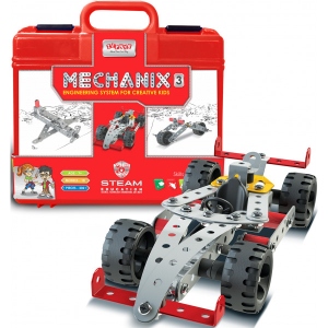 Металевий конструктор ZEPHYR у пластиковому кейсі "MECHANIX" №3 (202 елм./18 моделей) (1070)
