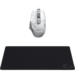 Миша дротова ігрова Logitech G502 X USB White + G240 Mouse Pad Control Black (991-000490)