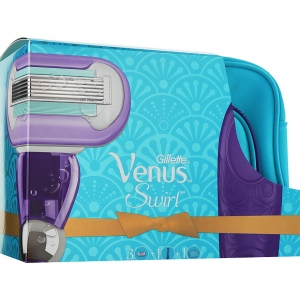 Подарунковий набір для догляду за тілом Gillette VENUS Swirl Бритва зі 1 змін.касетою+2 змін.касети+косметичка